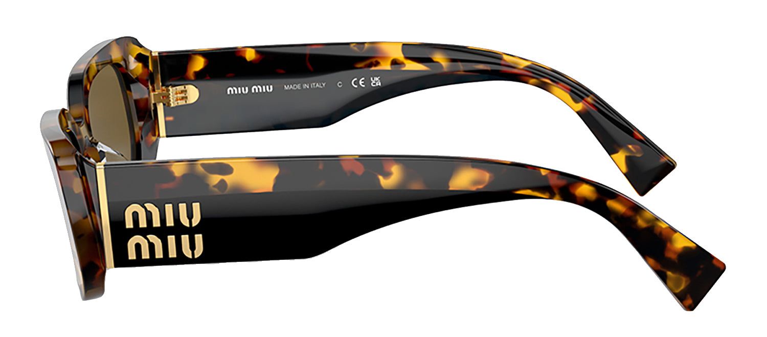 Miu Miu MU_08YS VAU01T Rectangle Plastic Dark Havana Sunglasses with Dark Brown Lens sold by Gaffos product image thumbnail 3