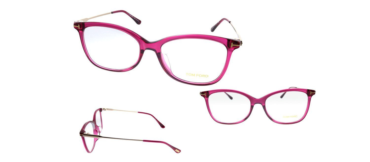 Tom Ford TF 5510F 081 Geometric Plastic Purple Eyeglasses with Demo Lens sold by Gaffos product image thumbnail 4