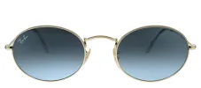 Ray-Ban RB 3547 001/3M Oval Metal Gold Sunglasses with Blue Gradient Lens sold by Gaffos