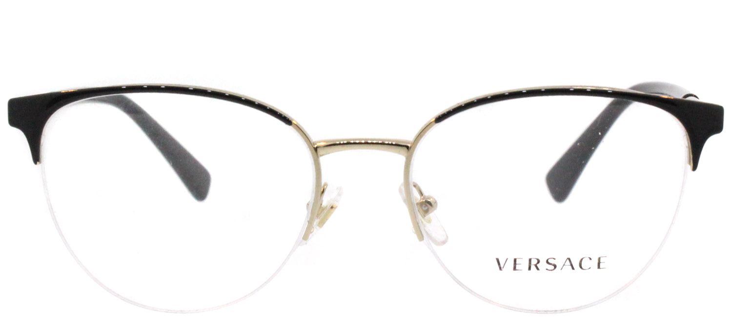 Versace VE 1247 1252 Round Metal Black Eyeglasses with Demo Lens sold by Gaffos