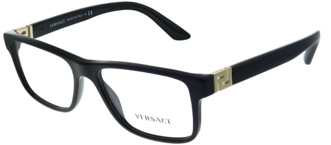 Versace VE 3211 GB1 Rectangle Plastic Black Eyeglasses with Demo Lens sold by Gaffos