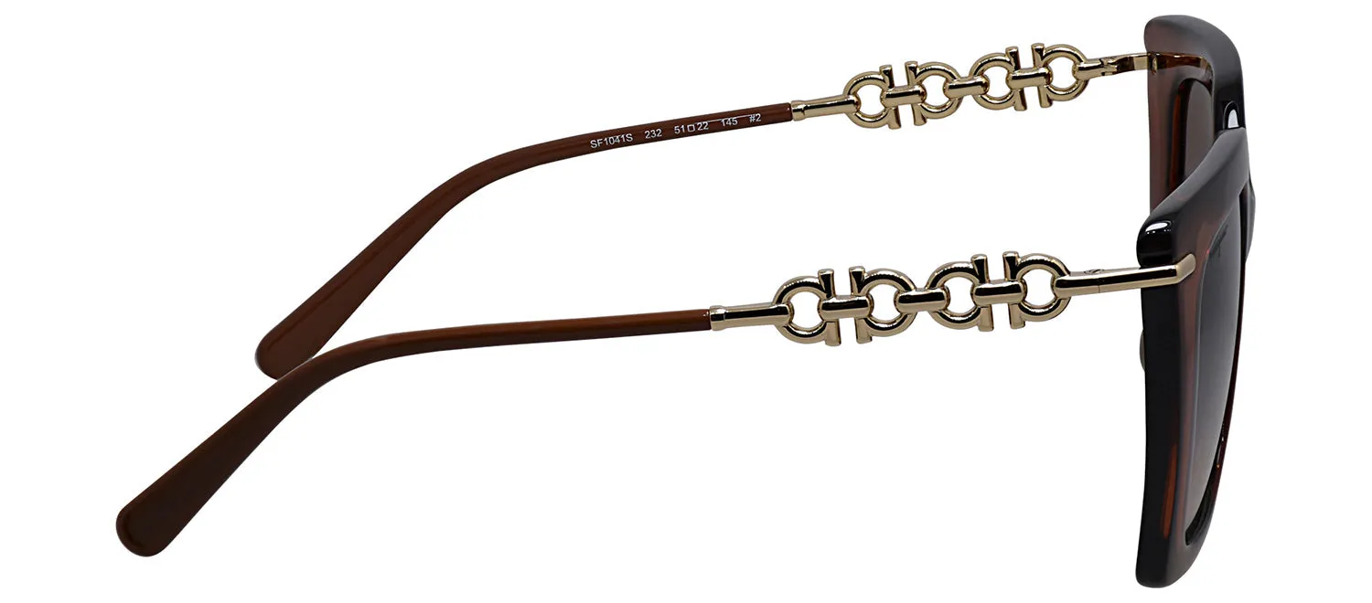 Salvatore Ferragamo SF 1041S 232 Butterfly Plastic Brown Sunglasses with Brown Gradient Lens sold by Gaffos product image thumbnail 3