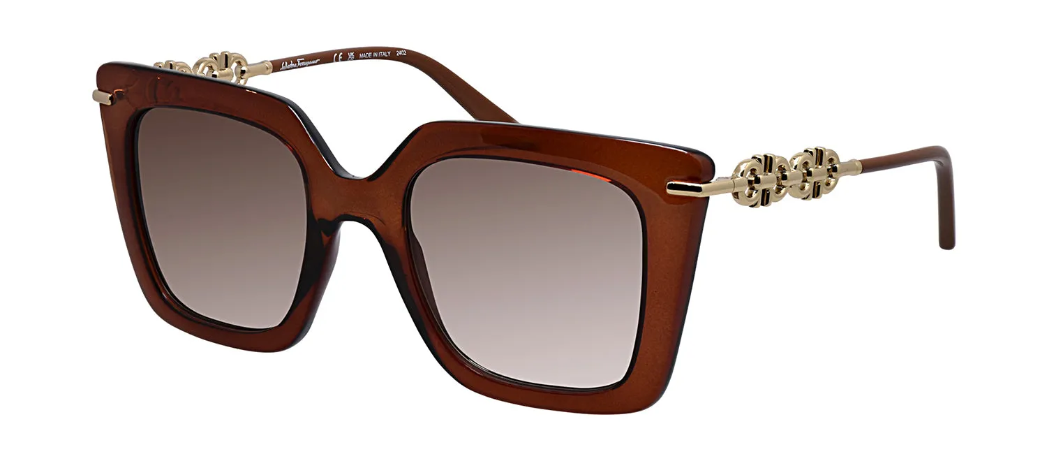 Salvatore Ferragamo SF 1041S 232 Butterfly Plastic Brown Sunglasses with Brown Gradient Lens sold by Gaffos product image thumbnail 2