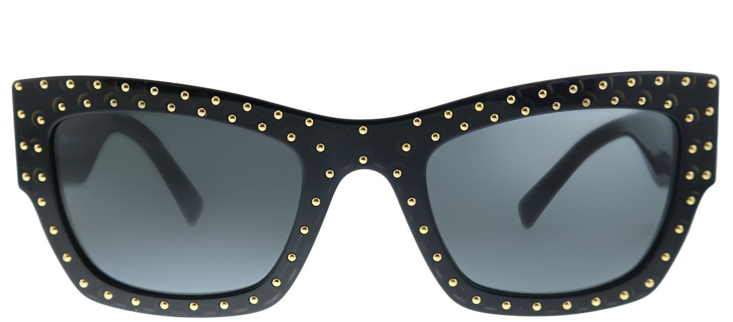 Versace VE 4358 GB1/87 Square Plastic Black Sunglasses with Grey Lens sold by Gaffos