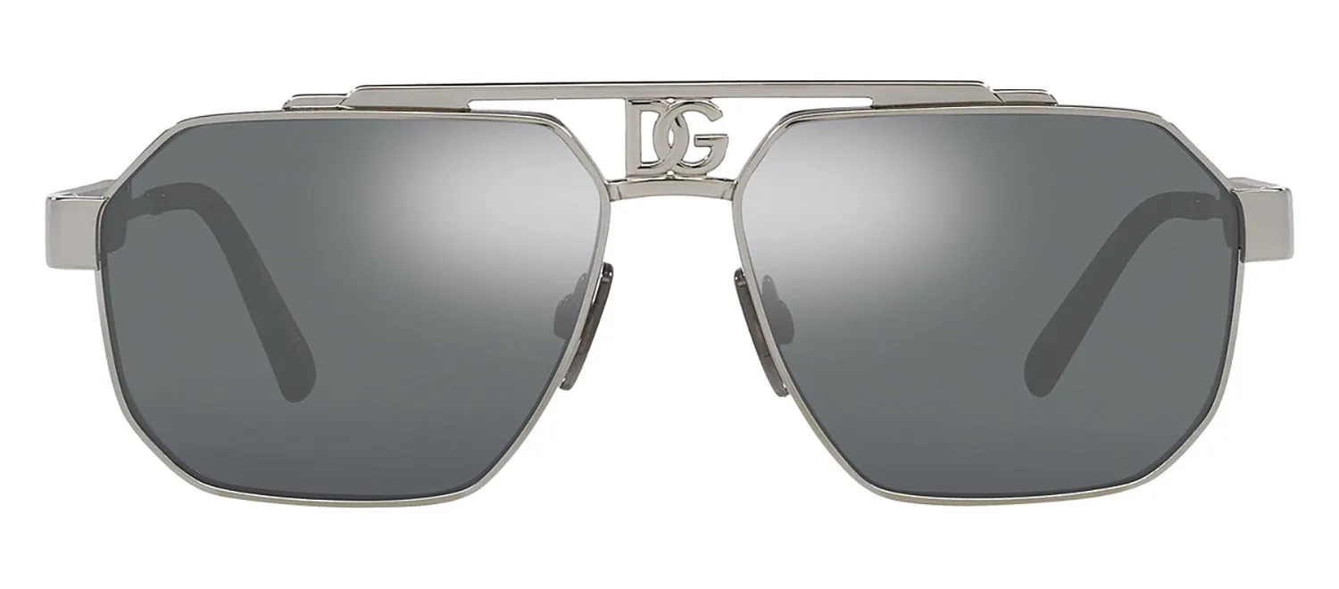 Dolce & Gabbana DG 2294 04/6G Aviator Metal Gunmetal Sunglasses with Silver Mirror Lens sold by Gaffos