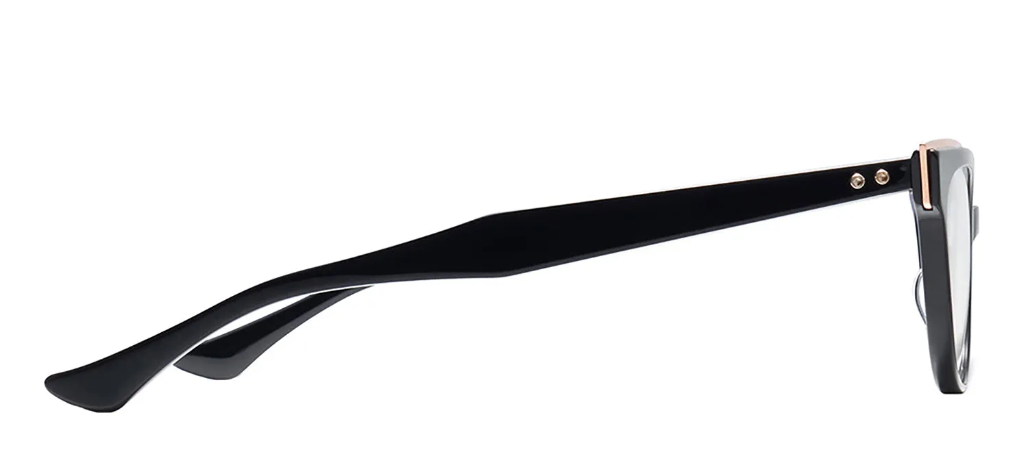Dita FICTA DT DTX528-53-01-Z Cat-Eye Plastic Black Eyeglasses with Clear Lens sold by Gaffos product image thumbnail 3