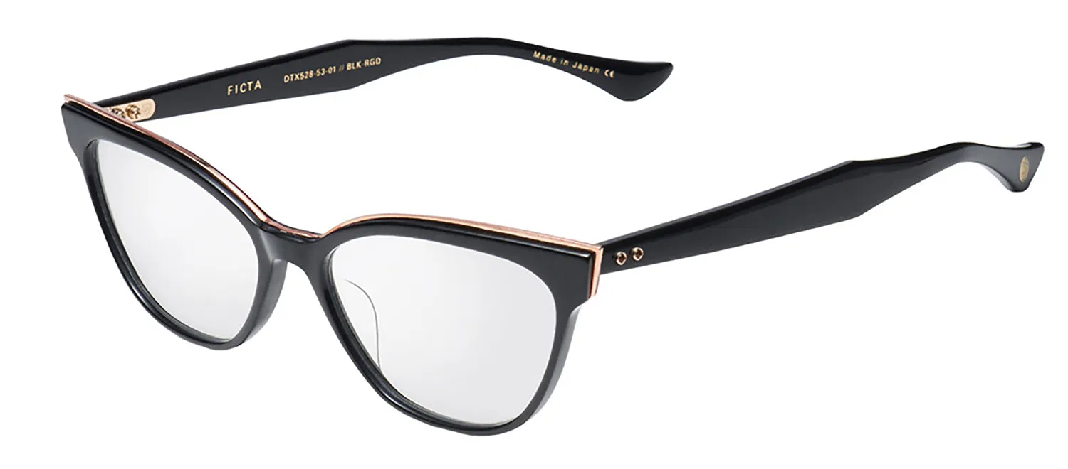 Dita FICTA DT DTX528-53-01-Z Cat-Eye Plastic Black Eyeglasses with Clear Lens sold by Gaffos product image thumbnail 2