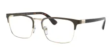 Prada PR 54TV 01U1O1 Rectangle Metal Gold Eyeglasses with Logo Stamped Demo Lenses sold by Gaffos