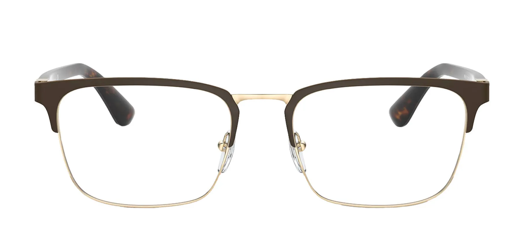 Prada PR 54TV 01U1O1 Rectangle Metal Gold Eyeglasses with Logo Stamped Demo Lenses sold by Gaffos