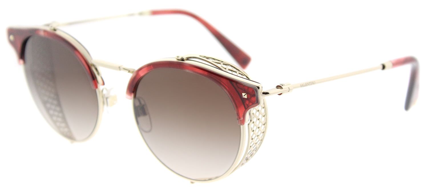 Valentino VA 2008Z 302013 Round Metal Gold Sunglasses with Brown Gradient Lens sold by Gaffos product image thumbnail 2