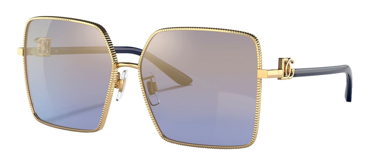 Dolce & Gabbana DG 2279 02/33 Square Metal Gold Sunglasses with Grey Gradient Lens sold by Gaffos product image thumbnail 2
