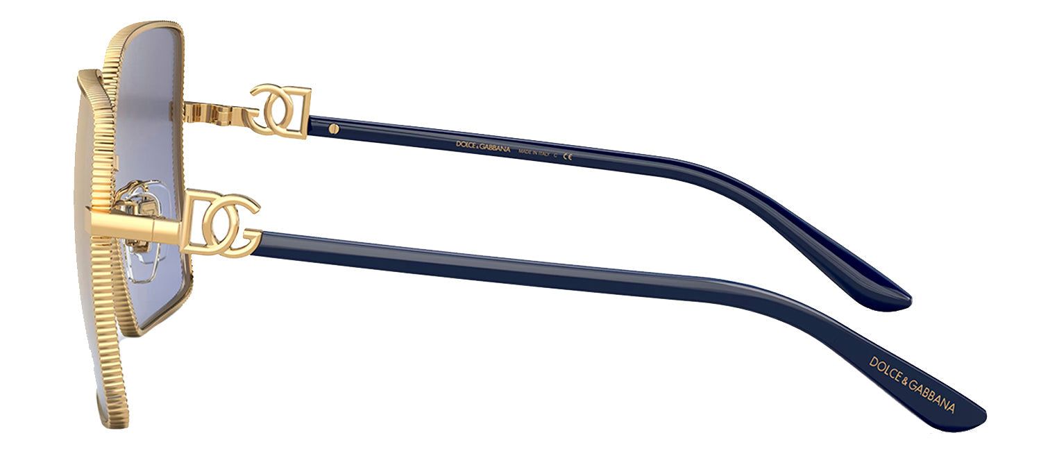 Dolce & Gabbana DG 2279 02/33 Square Metal Gold Sunglasses with Grey Gradient Lens sold by Gaffos product image thumbnail 3