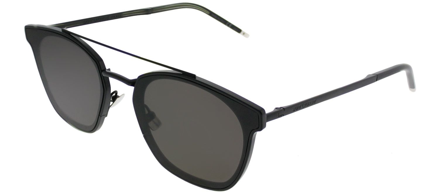 Saint Laurent Metal SL 28 001 Rectangle Metal Black Sunglasses with Grey Lens sold by Gaffos product image thumbnail 2