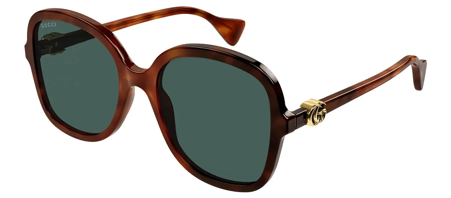 Gucci GUCCI LOGO GG 1178S 003 Square Plastic Havana Sunglasses with Green Lens sold by Gaffos product image thumbnail 2