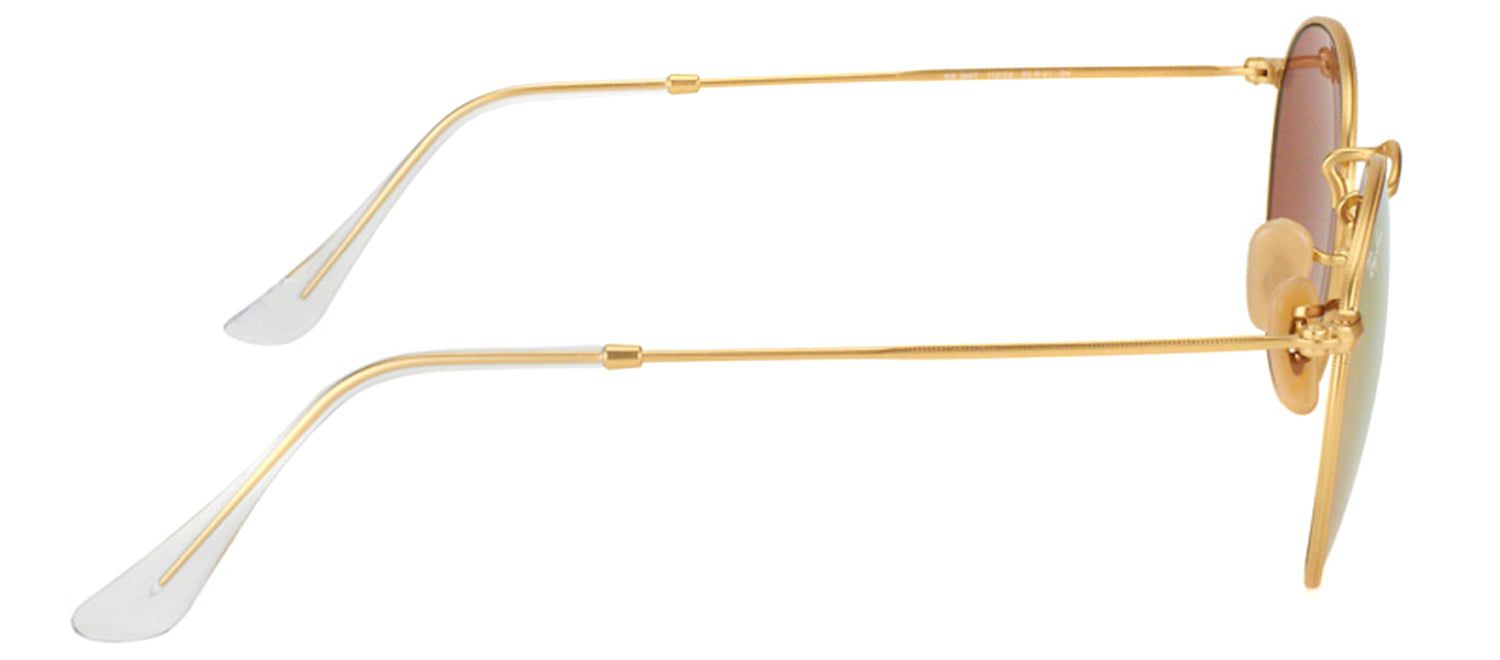 Ray-Ban RB 3447 112/Z2 Round Metal Gold Sunglasses with Pink Mirror Lens sold by Gaffos product image thumbnail 3