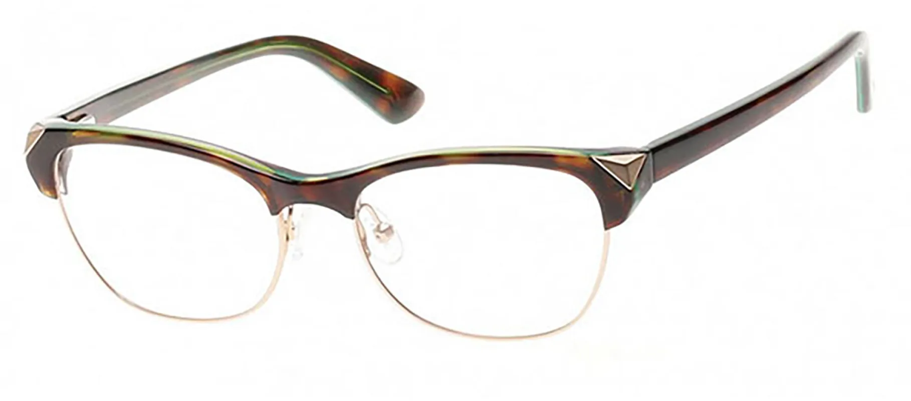 Guess GU 2493 056 Cat-Eye Plastic Orange Eyeglasses with Logo Stamped Demo Lenses sold by Gaffos