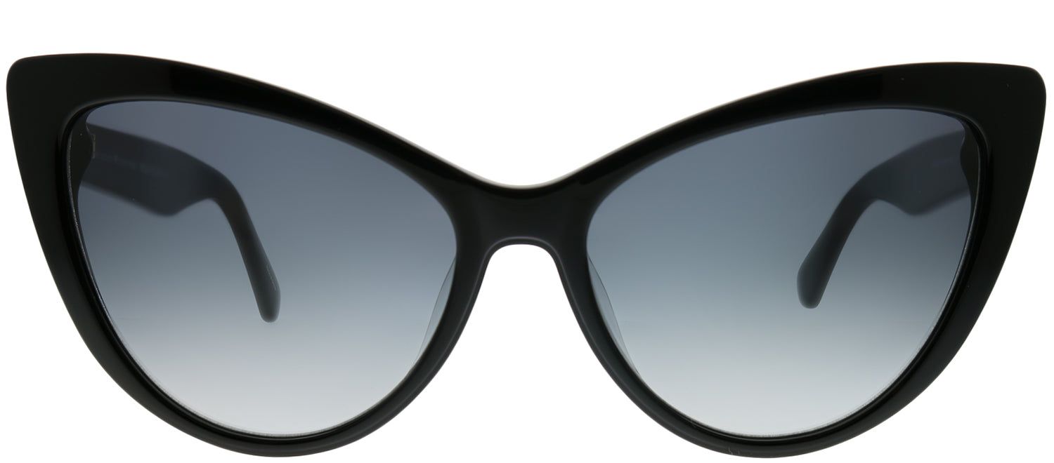 Kate Spade KS Karina 807 9O Cat-Eye Plastic Black Sunglasses with Dark Grey Gradient Lens sold by Gaffos