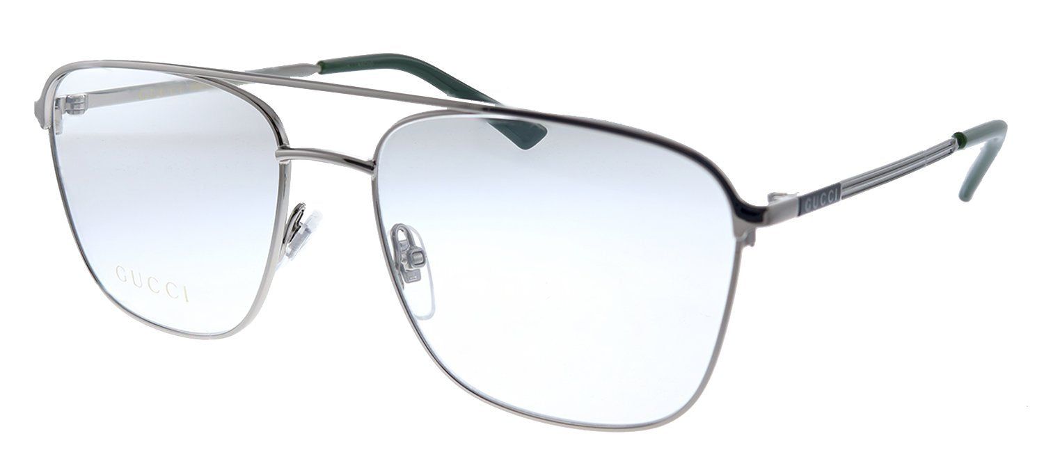 Gucci GG 0833O 003 Aviator Metal Ruthenium Eyeglasses with Demo Lens sold by Gaffos product image thumbnail 2