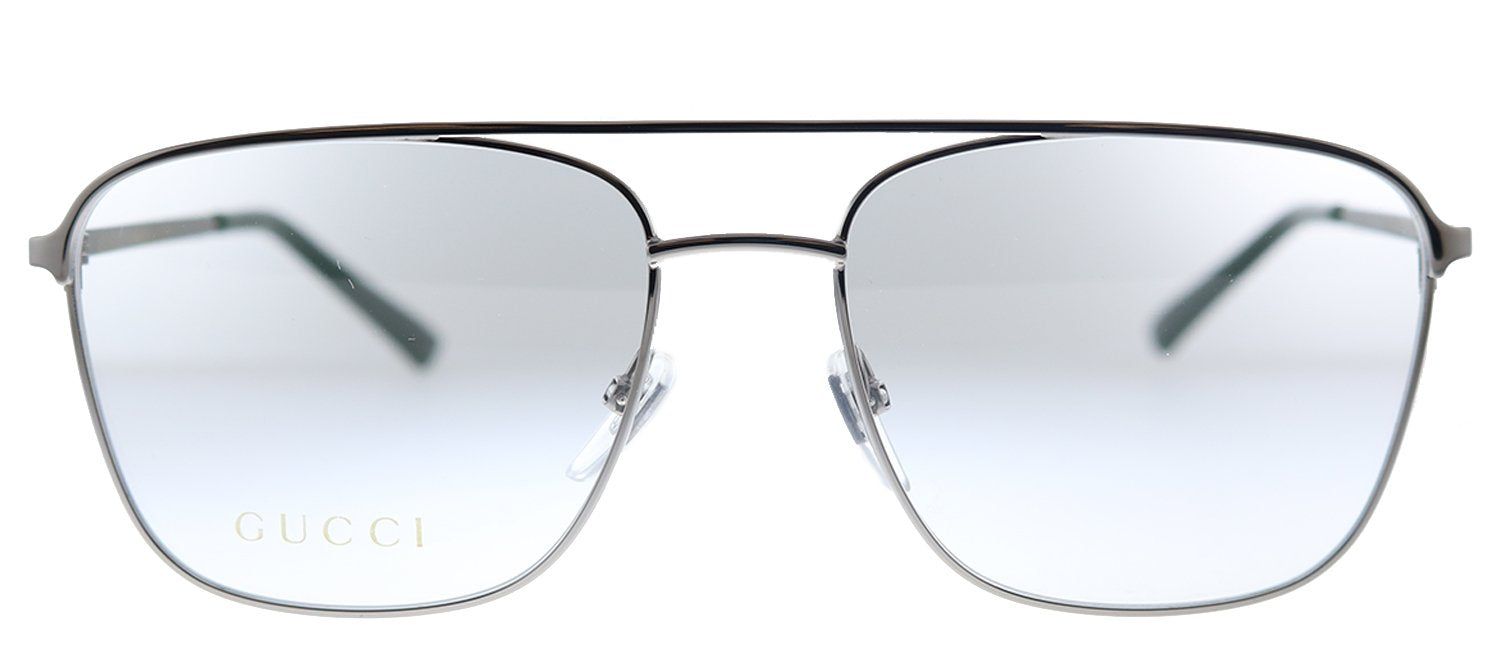 Gucci GG 0833O 003 Aviator Metal Ruthenium Eyeglasses with Demo Lens sold by Gaffos
