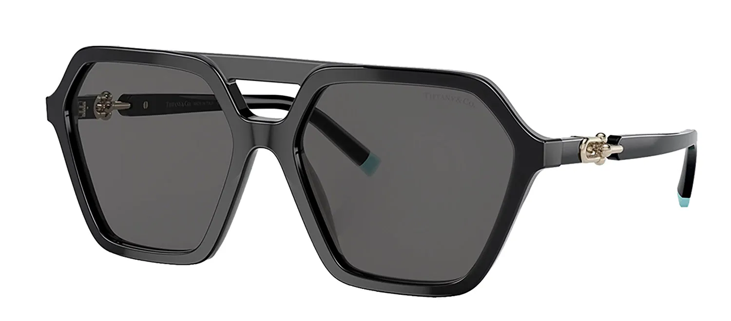 Tiffany & Co. TF 4198 8001S4 Geometric Plastic Black Sunglasses with Grey Lens sold by Gaffos product image thumbnail 2