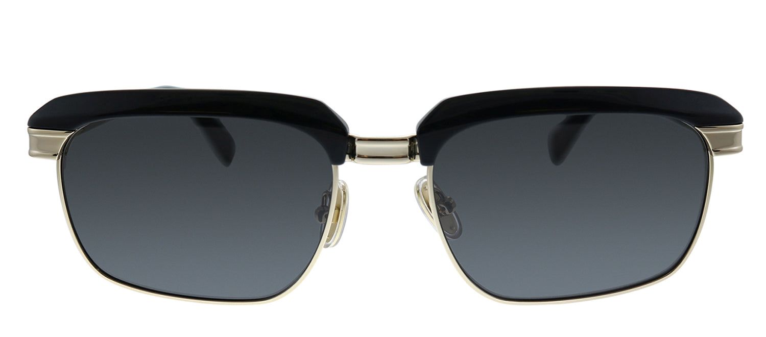 Salvatore Ferragamo SF 263S 017 Rectangle Metal Black Sunglasses with Grey Lens sold by Gaffos