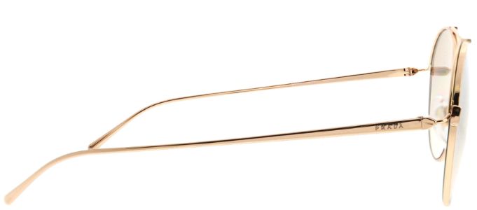 Prada PR 56US SVF204 Round Metal Gold Sunglasses with Brown Mirror Gradient Lens sold by Gaffos