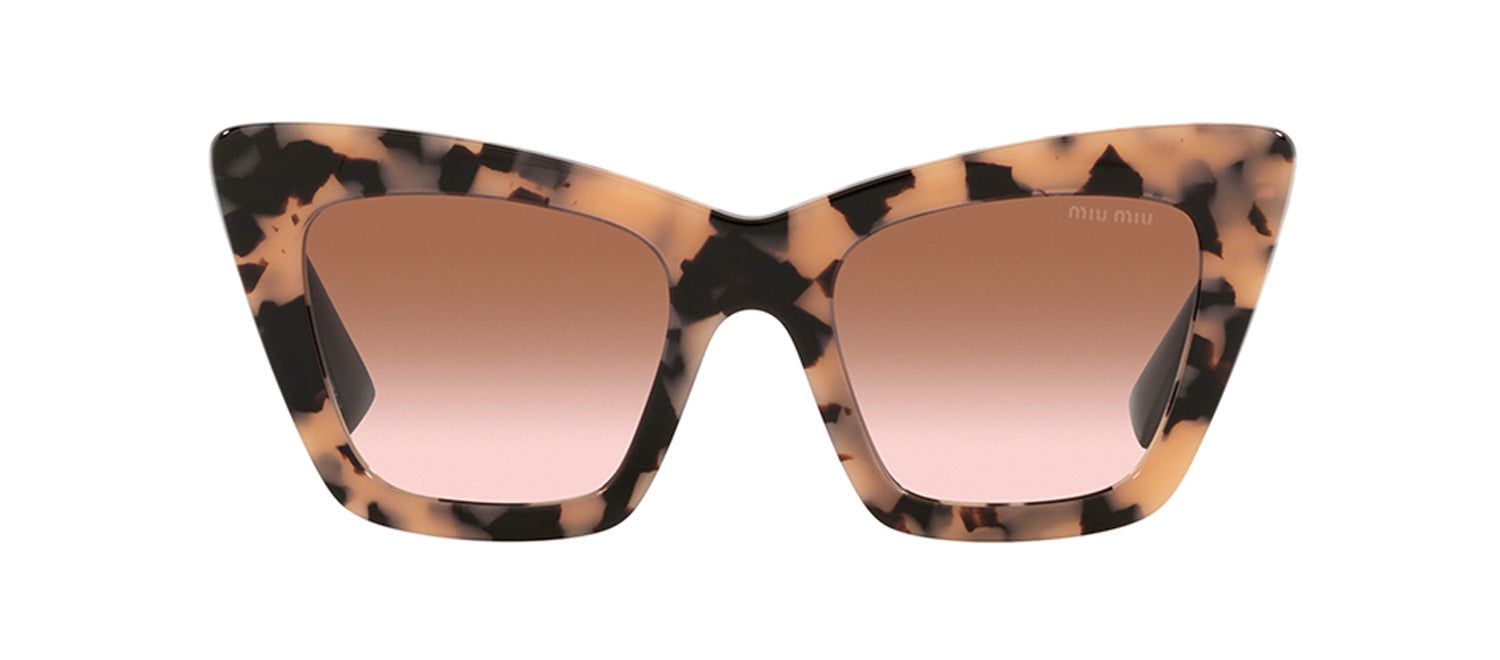 Miu Miu MU 01WS 07D0A6 Cat-Eye Acetate Brown Havana Sunglasses with Brown Gradient Lens sold by Gaffos