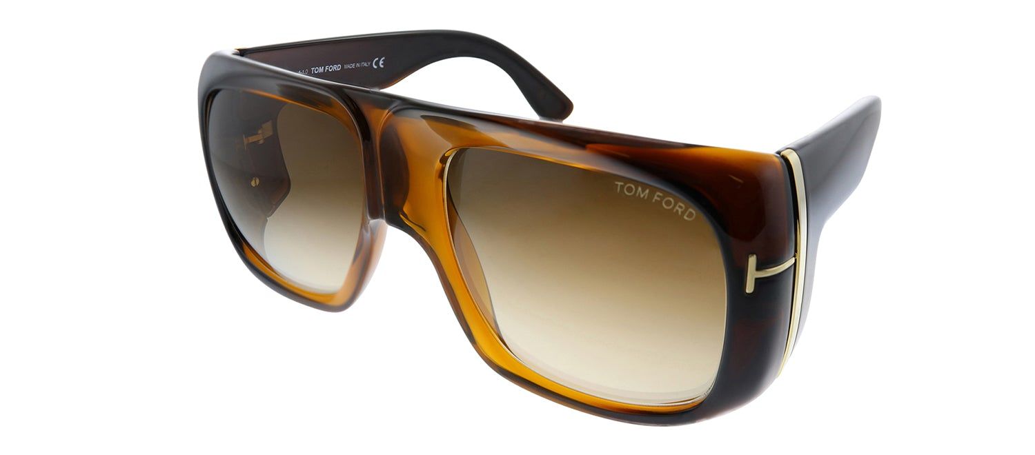 Tom Ford FT 0733 48F Aviator Plastic Havana Sunglasses with Brown Gradient Lens sold by Gaffos product image thumbnail 2