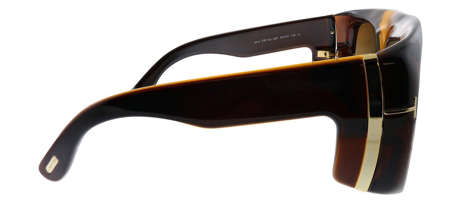 Tom Ford FT 0733 48F Aviator Plastic Havana Sunglasses with Brown Gradient Lens sold by Gaffos product image thumbnail 3