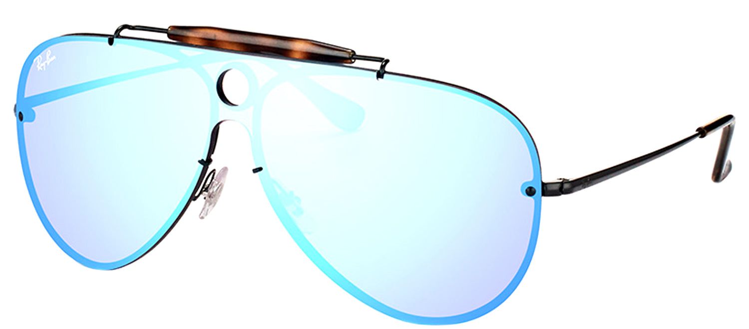 Ray-Ban RB 3581N 153/7V Aviator Metal Black Sunglasses with Dark Violet Blue Mirror Lens sold by Gaffos product image thumbnail 2