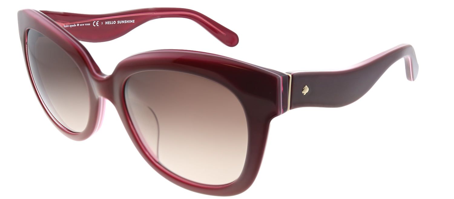 Kate Spade KS Amberly/F/S OFH Cat-Eye Plastic Burgundy/ Red Sunglasses with Brown Gradient Lens sold by Gaffos product image thumbnail 2