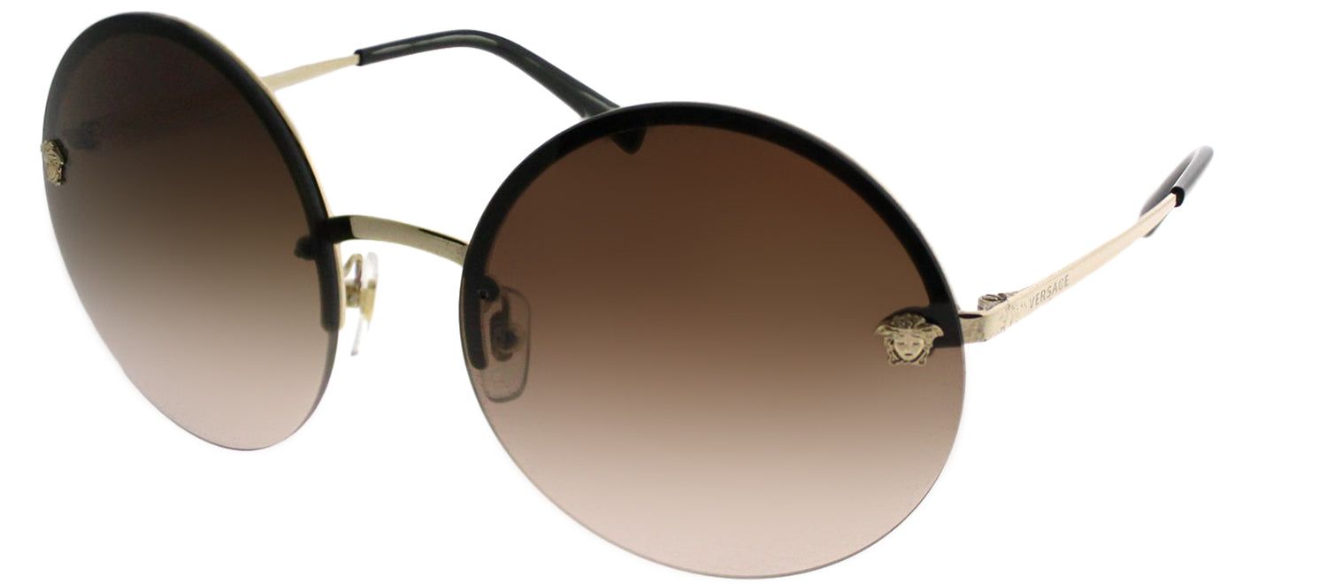 Versace VE 2176 125213 Round Metal Gold Sunglasses with Brown Gradient Lens sold by Gaffos product image thumbnail 2