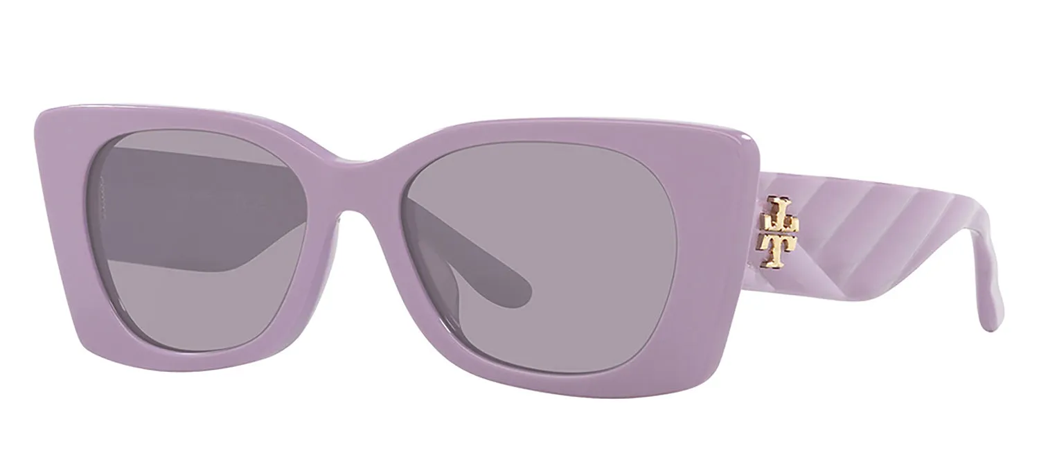 Tory Burch TY 7189U 1941AK Irregular Plastic Lavender Sunglasses with Lilac Mirror Lens sold by Gaffos product image thumbnail 2