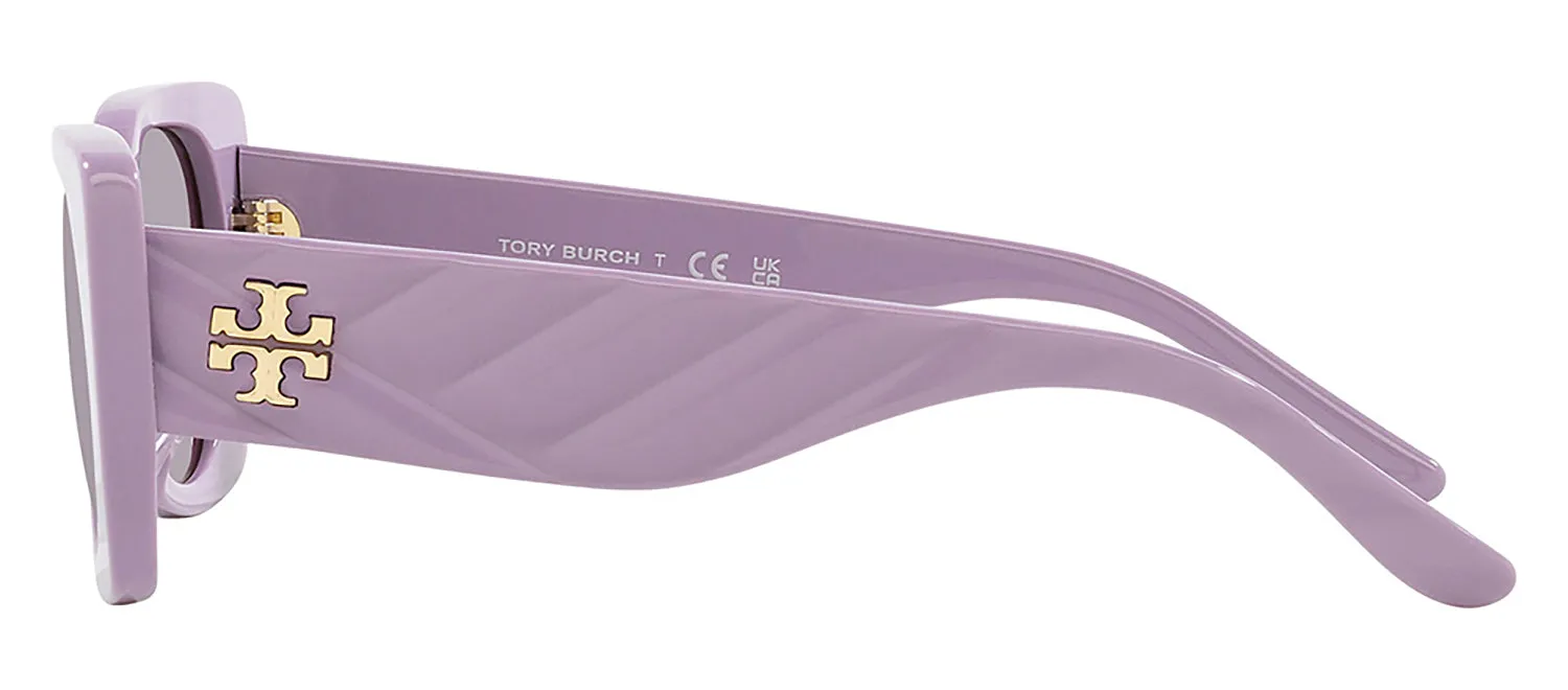 Tory Burch TY 7189U 1941AK Irregular Plastic Lavender Sunglasses with Lilac Mirror Lens sold by Gaffos product image thumbnail 3
