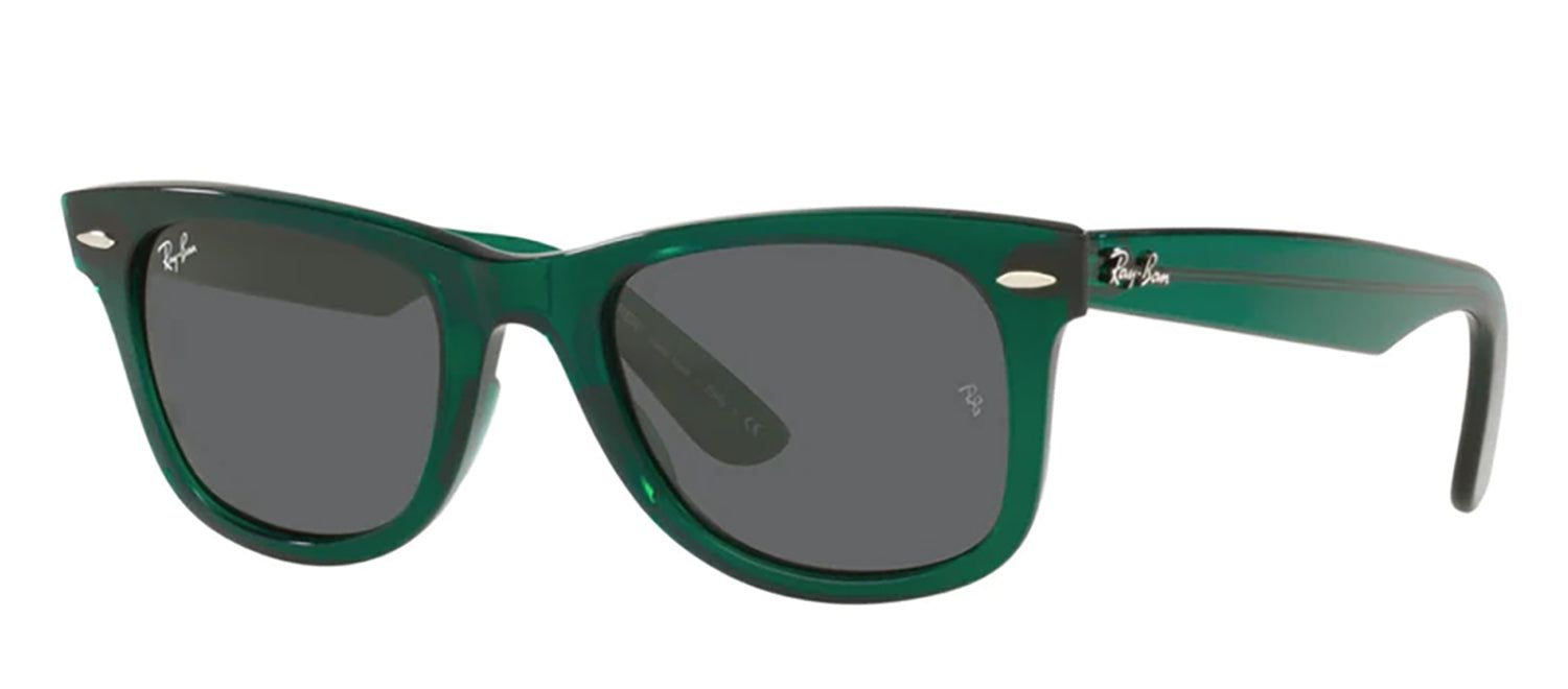 Ray-Ban RB 2140 6615B1 Wayfarer Plastic Green Sunglasses with Grey Lens sold by Gaffos product image thumbnail 2
