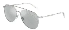 Dolce & Gabbana DG 2296 05/AL Aviator Metal Silver Sunglasses with Silver Mirror Lens sold by Gaffos