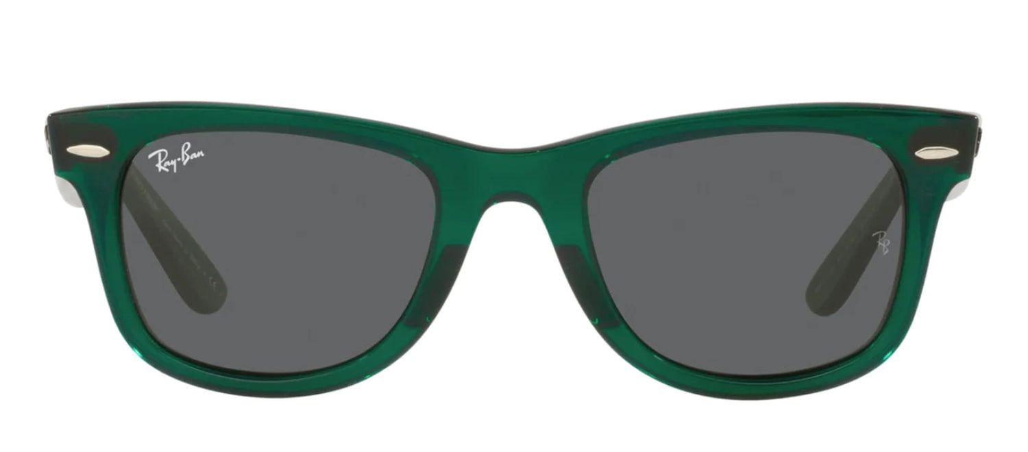 Ray-Ban RB 2140 6615B1 Wayfarer Plastic Green Sunglasses with Grey Lens sold by Gaffos