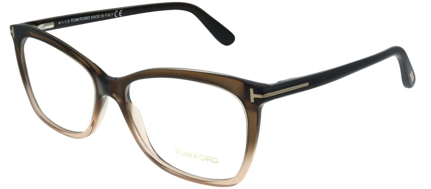Tom Ford FT 5514 050 Transparent Brown Cat Eye Plastic Brown Eyeglasses with Demo Lens sold by Gaffos product image thumbnail 2