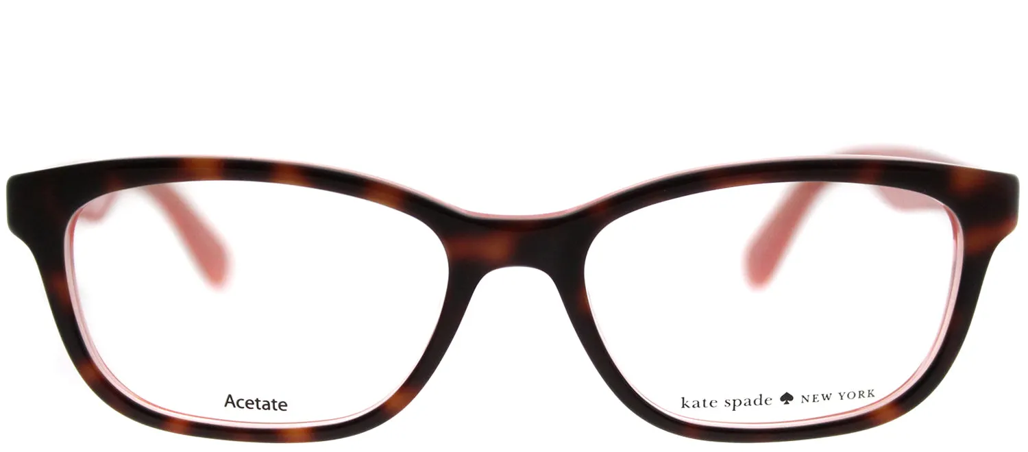Kate Spade KS Brylie QTQ Rectangle Plastic Tortoise/ Havana Eyeglasses with Demo Lens sold by Gaffos