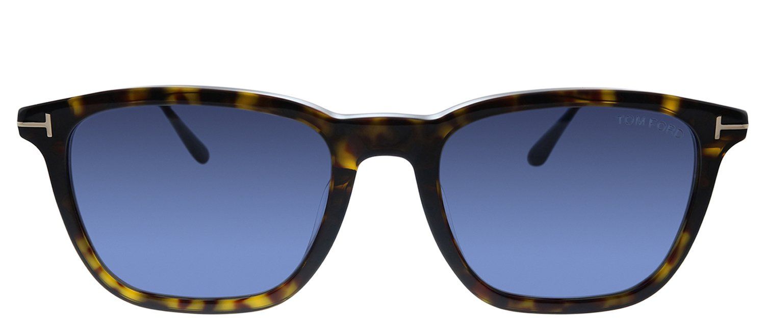 Tom Ford FT 0625F 52V Rectangle Plastic Havana Sunglasses with Blue Lens sold by Gaffos