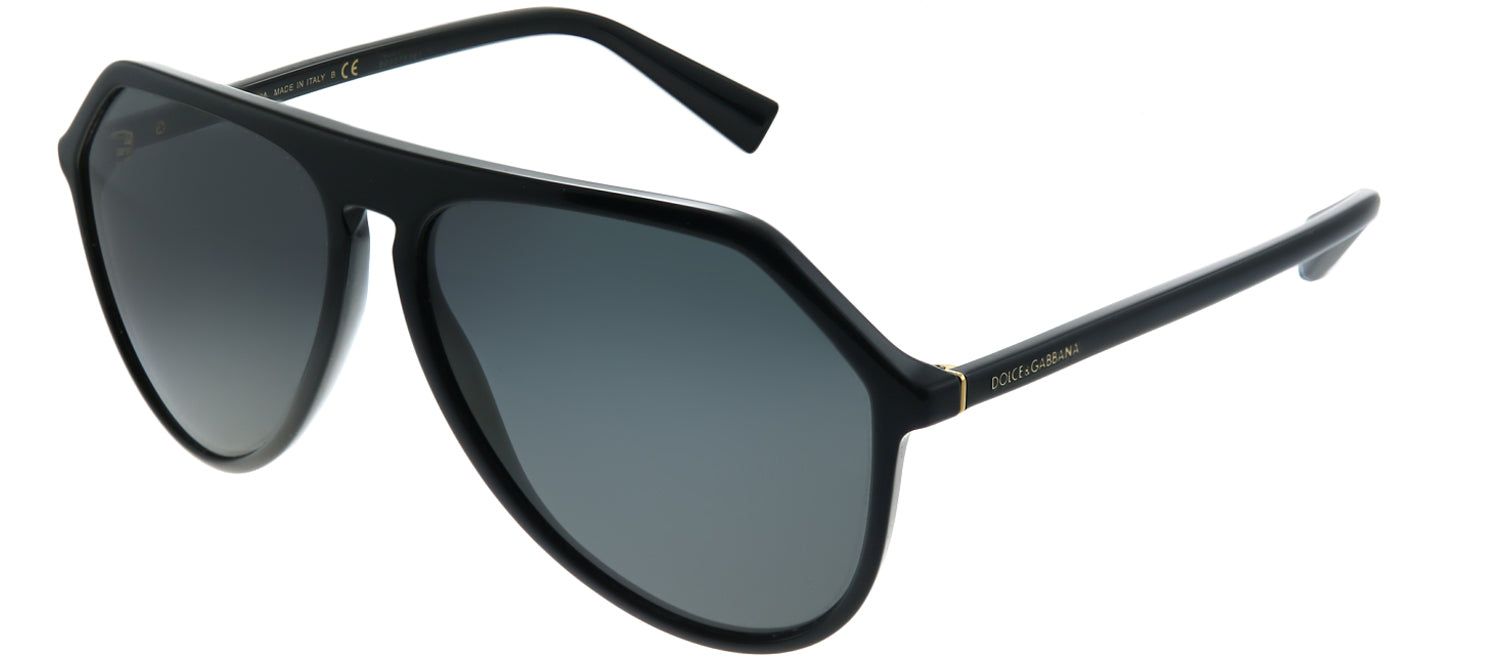Dolce & Gabbana DG 4341 501/87 Aviator Plastic Black Sunglasses with Grey Lens sold by Gaffos product image thumbnail 2