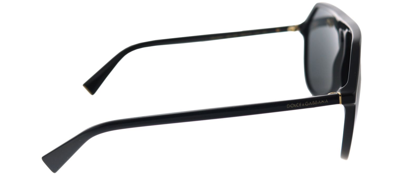 Dolce & Gabbana DG 4341 501/87 Aviator Plastic Black Sunglasses with Grey Lens sold by Gaffos product image thumbnail 3