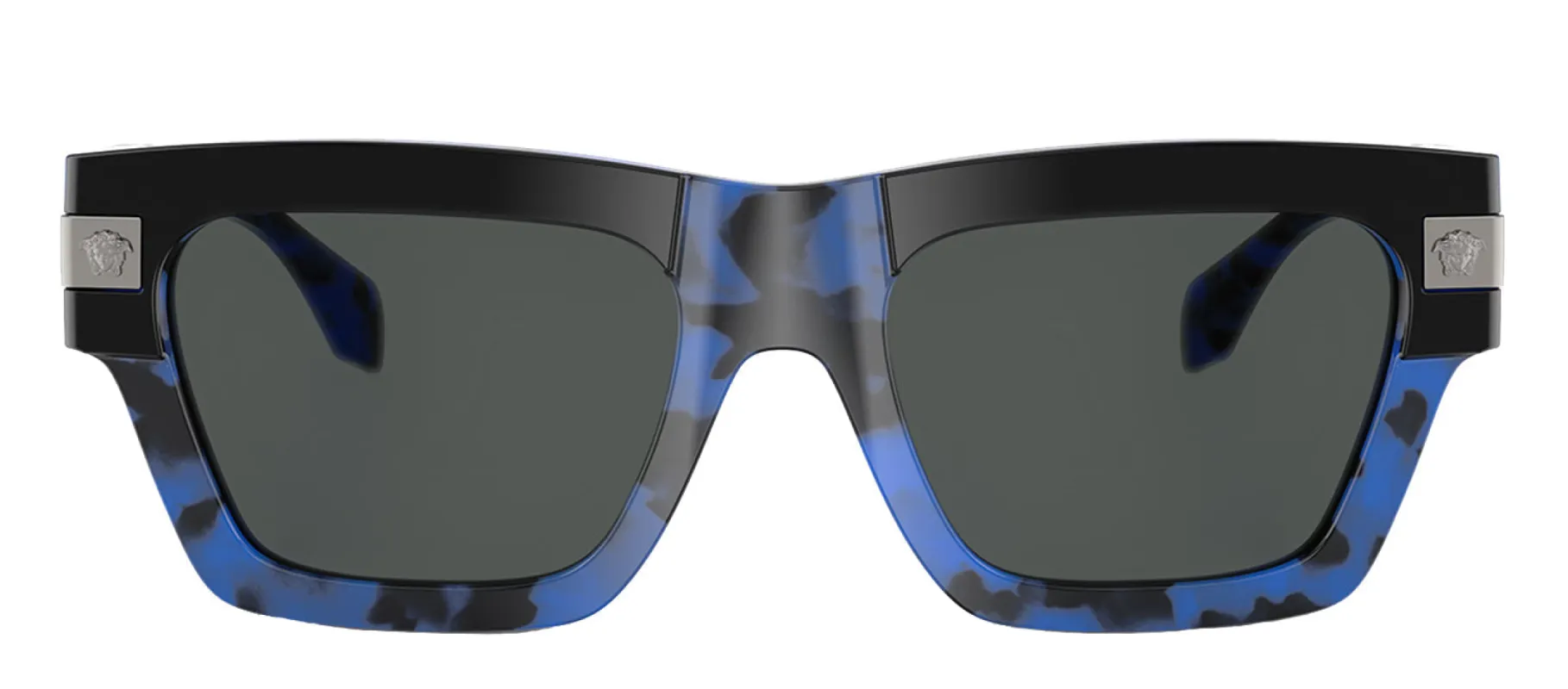 Versace VE 4464 545887 Rectangle Plastic Blue Sunglasses with Grey Lens sold by Gaffos