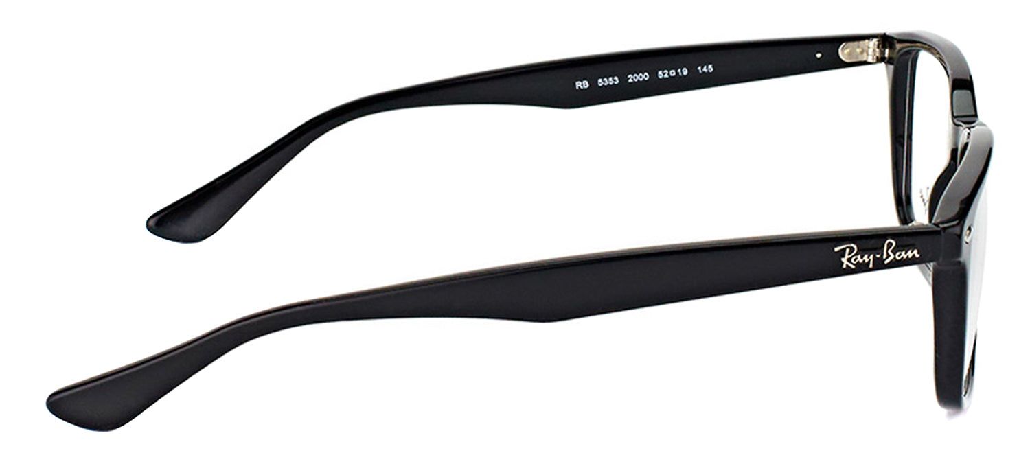 Ray-Ban RX 5353 2000 Square Plastic Black Eyeglasses with Demo Lens sold by Gaffos product image thumbnail 3