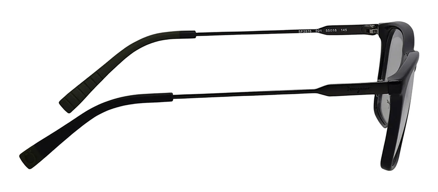 Salvatore Ferragamo SF 2876 021 Rectangle Plastic Black Eyeglasses with Logo Stamped Demo Lenses sold by Gaffos product image thumbnail 3