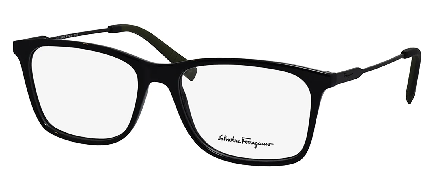 Salvatore Ferragamo SF 2876 021 Rectangle Plastic Black Eyeglasses with Logo Stamped Demo Lenses sold by Gaffos product image thumbnail 2