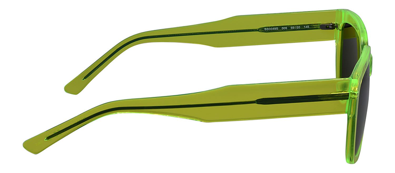 Balenciaga BB 0049S 005 Rectangle Plastic Yellow Sunglasses with Grey Lens sold by Gaffos product image thumbnail 3