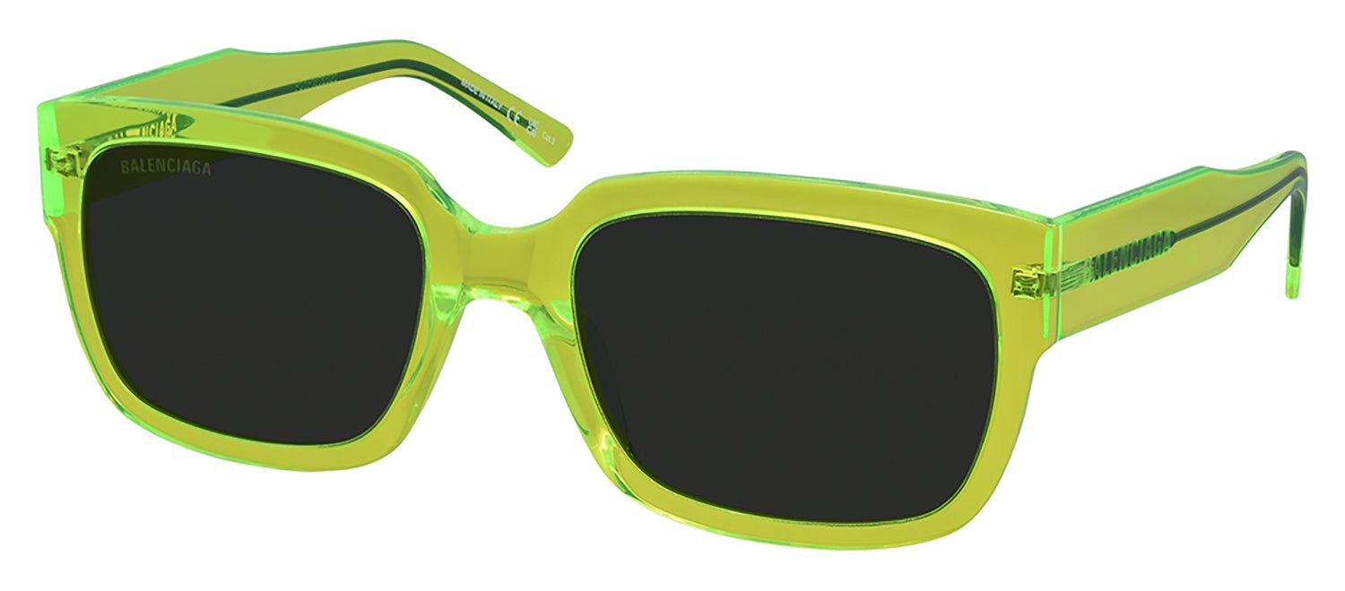 Balenciaga BB 0049S 005 Rectangle Plastic Yellow Sunglasses with Grey Lens sold by Gaffos product image thumbnail 2