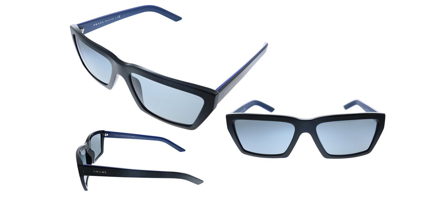 Prada PR 04VS 5273C2 Rectangle Plastic Black Sunglasses with Grey Mirror Lens sold by Gaffos product image thumbnail 4