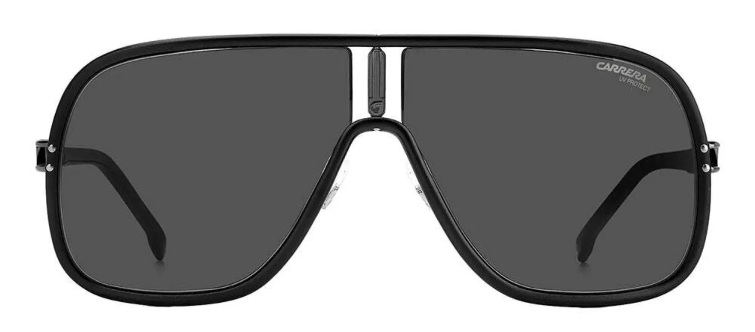 Carrera CA Flaglab11 003_IR Rectangle Metal Black Sunglasses with Grey Lens sold by Gaffos